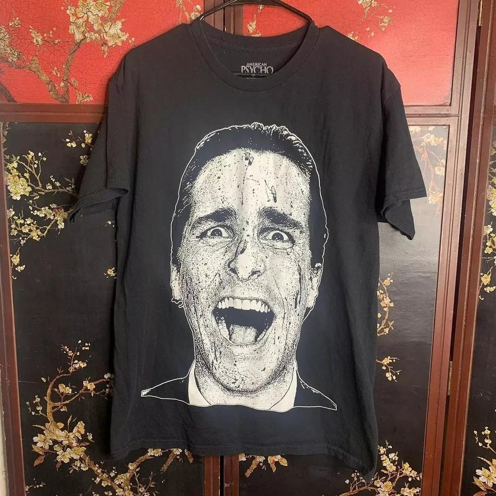 Графическая футболка American Psycho - классическая черная футболка для фанатов хоррора Ремейк S-5XL Унисекс Футболка S