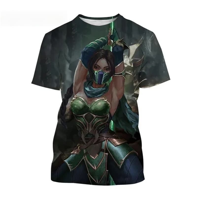 Camiseta de verano con estampado 3D del juego Mortal Kombat, superventas, manga corta, estilo callejero, informal, para hombre
