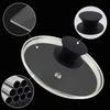 HEVSTIL Universal Lid for Pots, Pans, and Skillets, 6.5-inch/17cm Clear Glass Pot Lid with Heat-Resistant Silicone Handle