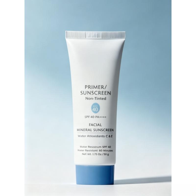 Physical Sunscreen SPF40 PA++ 50g Oil Control Primer Waterproof Sweat Resistant for Oily Skin 50g