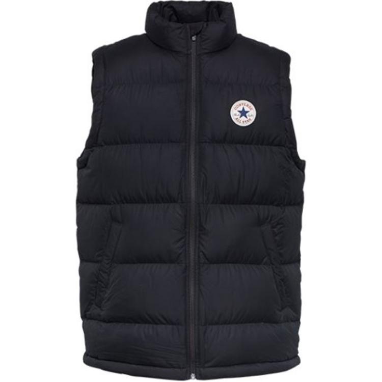 Converse Vests Men s Black Stand Collar Moderate Other 10004593-A01 S