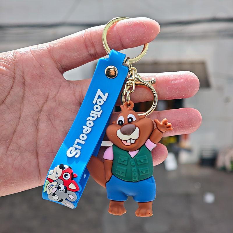 Cartoon Zootopia Keychain Cute Couple Bag Charm Car Keychain Promotional Gift