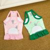 Dog Slip Dress Spring Summer Bunny Print Ruffle Hem Pet Sleeveless Dress Breathable Pet Costume Outfit Apparel for Small Dogs Cats