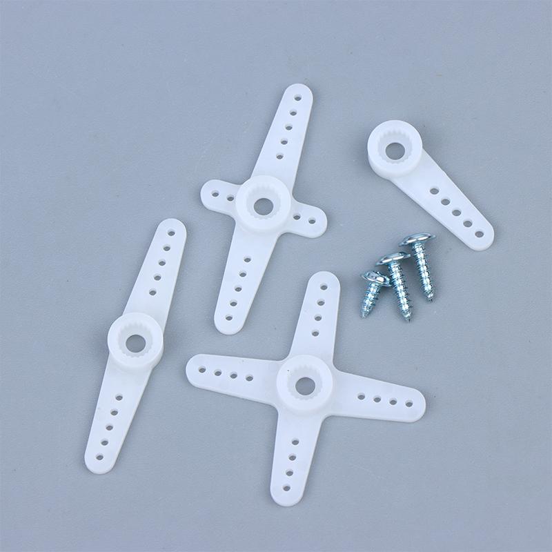 5 Sets Sg90 9G Servo Horn Arms Kit, Plastic Servo Replacement Horn With Mounting Screws For Sg90 Rc Servo Motor