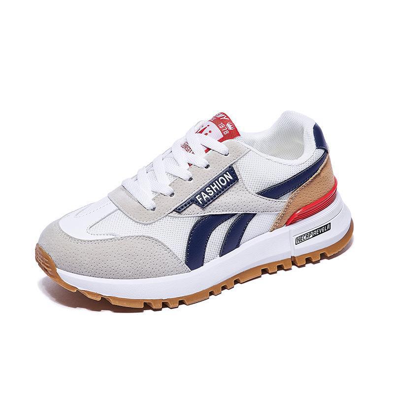 Női őszi új stílus divatos lapos talpú hétköznapi trend középiskolás diákok hálós légáteresztő futó sportcipő