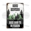 DORA Tin Sign Hunting Fishing Warning Metal Sign Shooting Range Caution Plaque No Duck Shooting Private Property Animal Wildlife Protection