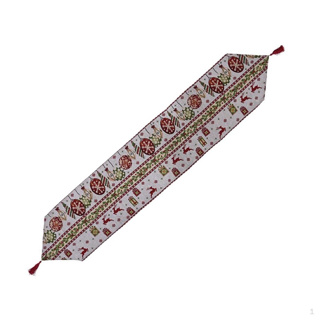 Christmas Table Runner Dining Cover Reusable Decorations Cloth Xmas Tablecloth for