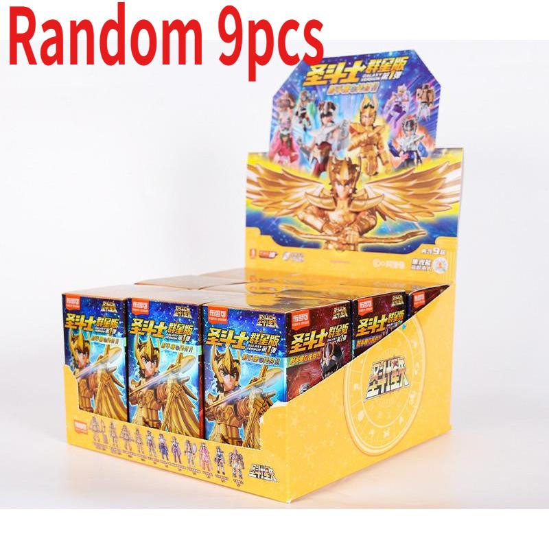 Saint Seiya Galaxy Version 01 Aiolos Shura Ikki Shun Jabu Marin Assembled Model Blind Box Toys Bloks Group Gold Saint