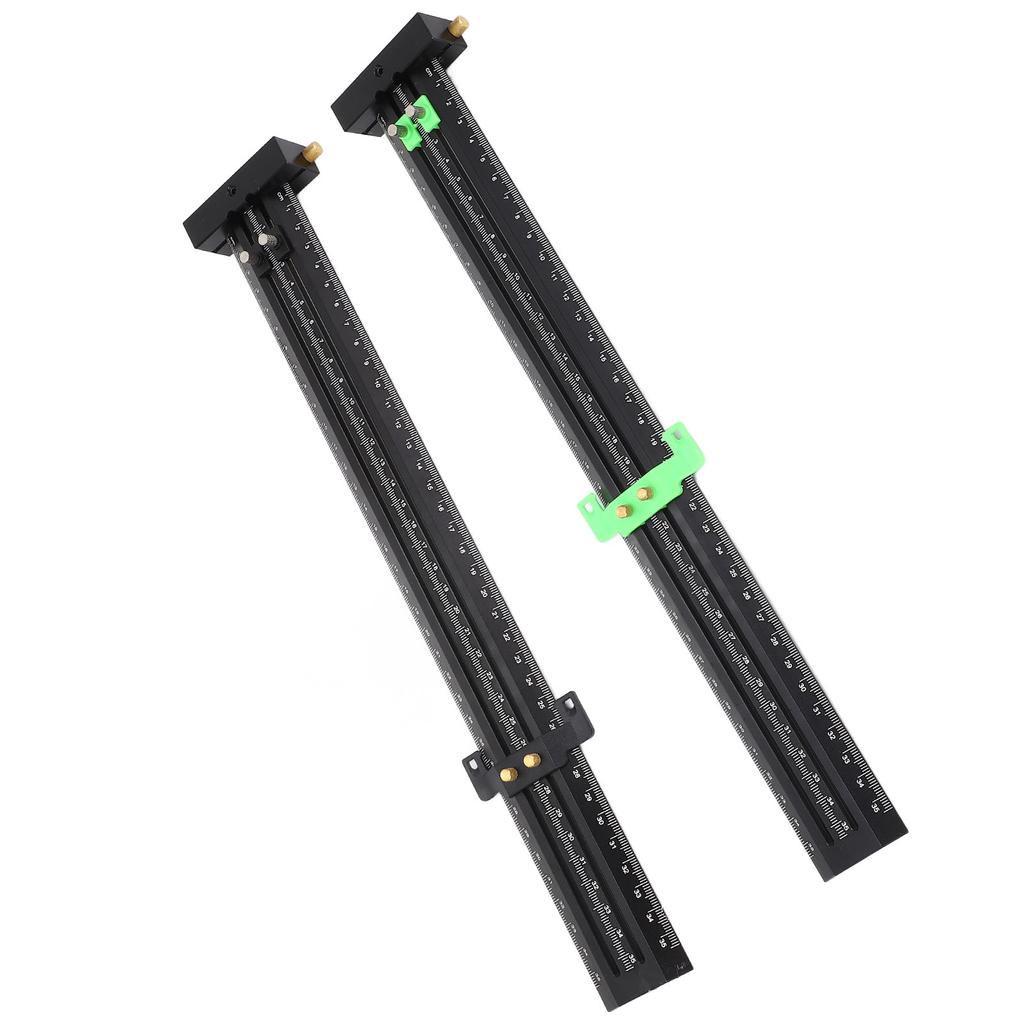 T Square Ruler Metal Aluminum Alloy Double Needle Woodworking Line Drawing Parallel Vertical Scribin