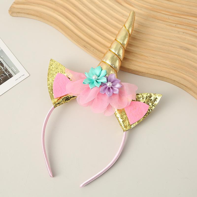 Cartoon Unicorn Headband - Dreamy Rainbow Design for Kids' Parties and Creative Hair Accessories