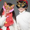 Masquerade Mask Foxes Mask Halloween Costume Mask Sequins Cats Mask Half Face Mask for Party