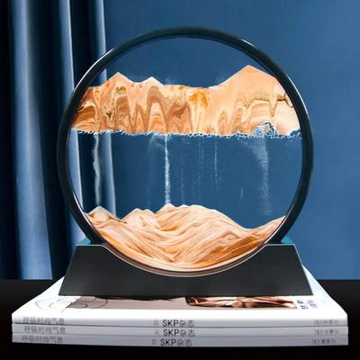 3D Pohyblivé Pískové Umění Kulaté Tekuté Přesýpací Hodiny Tekoucí Písek Malba Písková Krajina Pohybový Displej Malba Tekutým Pískem Domácí Dekorace Dárky