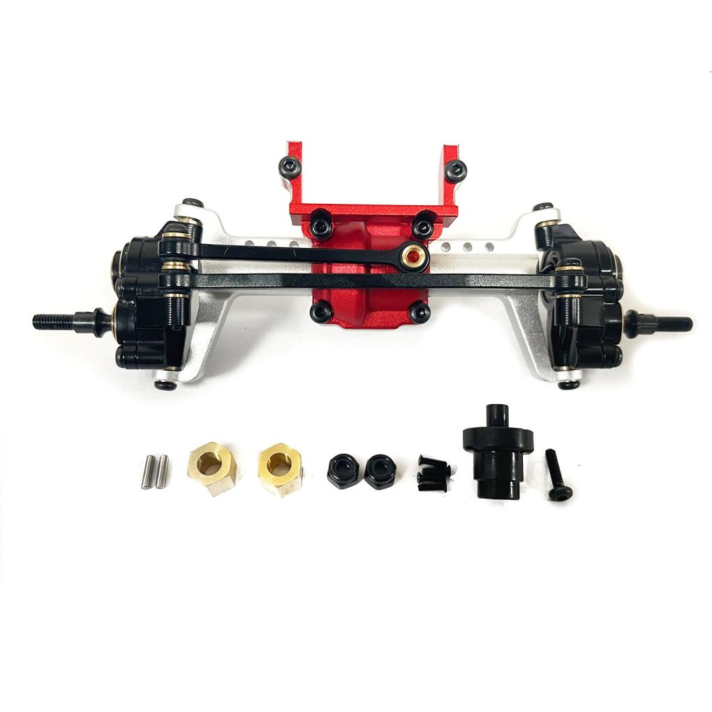 RCGOFOLLOW Front Axle RC Car Part CNC Rc Front Axle For 1/24 FMS FCX24 Crawler RC Upgrade Part RC Car Accessories Black