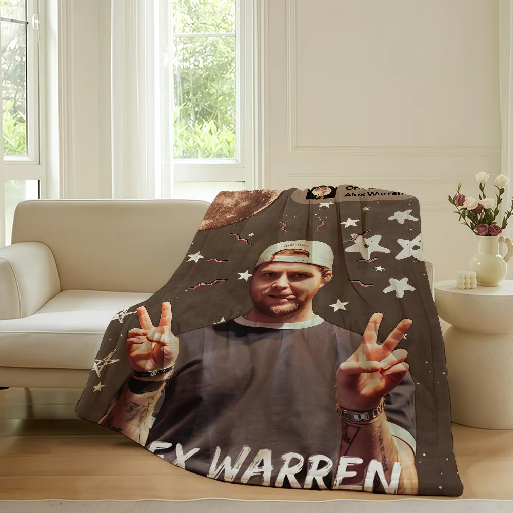 American singer Alex Warren Blanket For Sofa Office Bed Plane Travel Sleep Read Relax Camping Soft And Warm