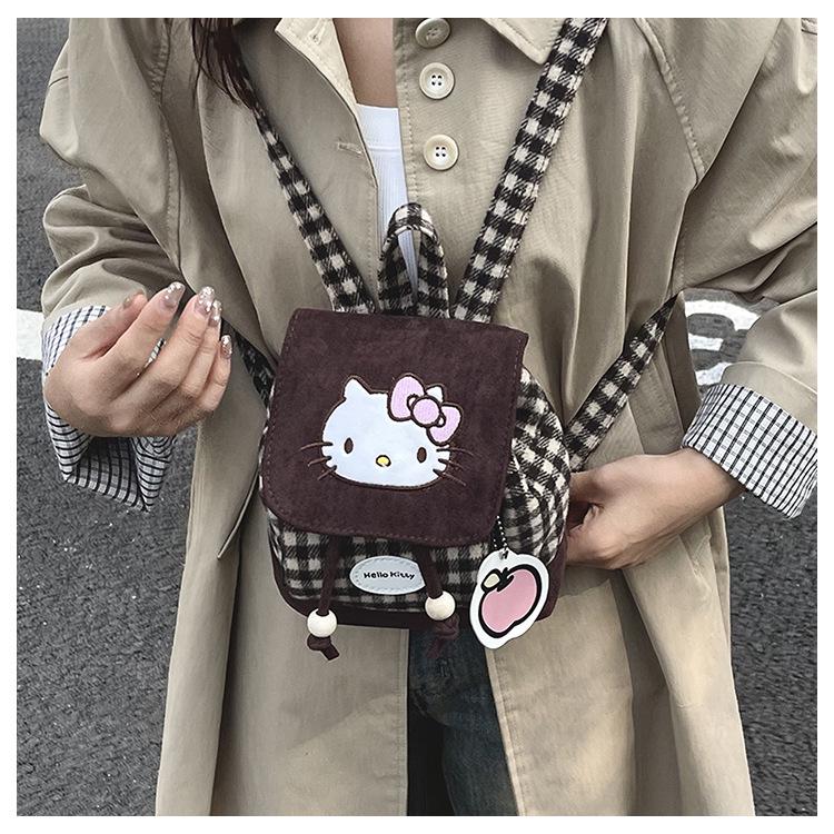 Japanese-Style Cute Kitten Mini Backpack - Autumn/Winter Fashion for Girls