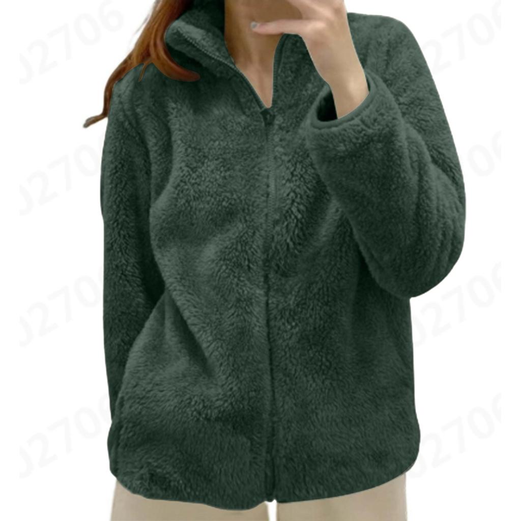 Womens Fleece Zip Up Jacket Light Fall Jackets Winter Plus Size Jackets