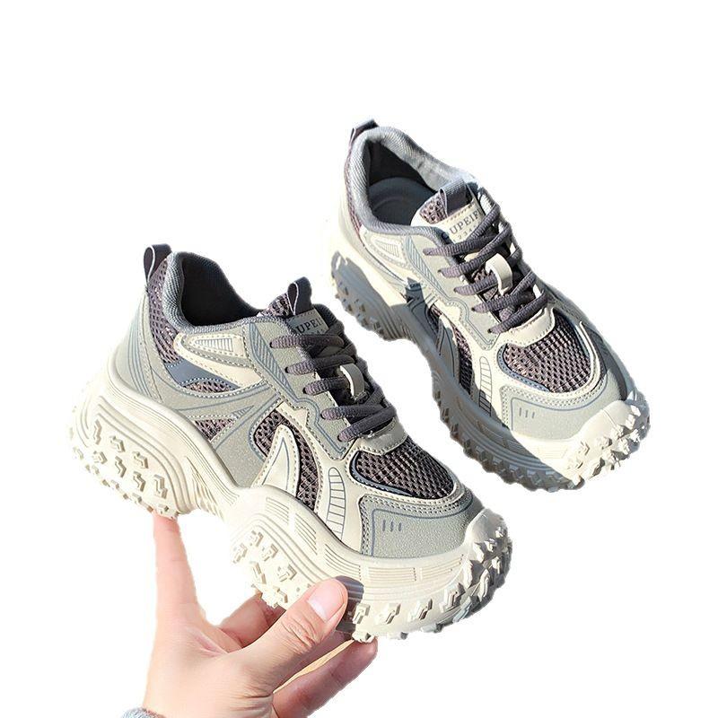 2025 new dad shoes women's shoes popular spring and autumn super fire versatile muffin thick sole heightening sports and leisure shoes