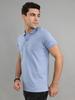 MONTE CARLO Men Regular Fit Light Blue Tshirt