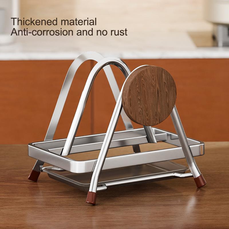 Multi-Purpose Stainless Steel Cutting Board Holder Rustproof Space Saving Chopping Board Durable Shelving Dish Stand