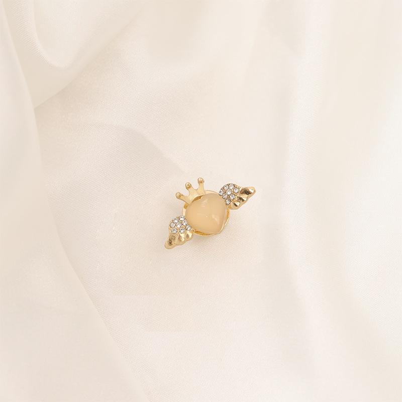 

Брошь в виде крыла любви в опаловом цвете, милая японская, анти-легкая, индивидуальная, универсальная, фиксированная, трендовая, на воротник, булавка