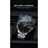 POEDAGAR Luxury Sports Men's Wristwatch Stainless Steel Waterproof Date Watch High Quality Casual Fashion Quartz Watches
