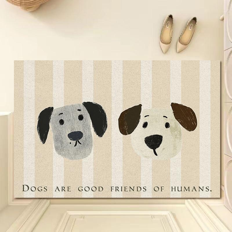 Cartoon Cute Entry Mat Entry Carpet Home Entryway Durable Floor Mat Dirt Dirt Mat Silk Ring Mat