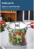 Heat-Resistant Borosilicate Glass Soup Pot with Double Stainless Steel Handles