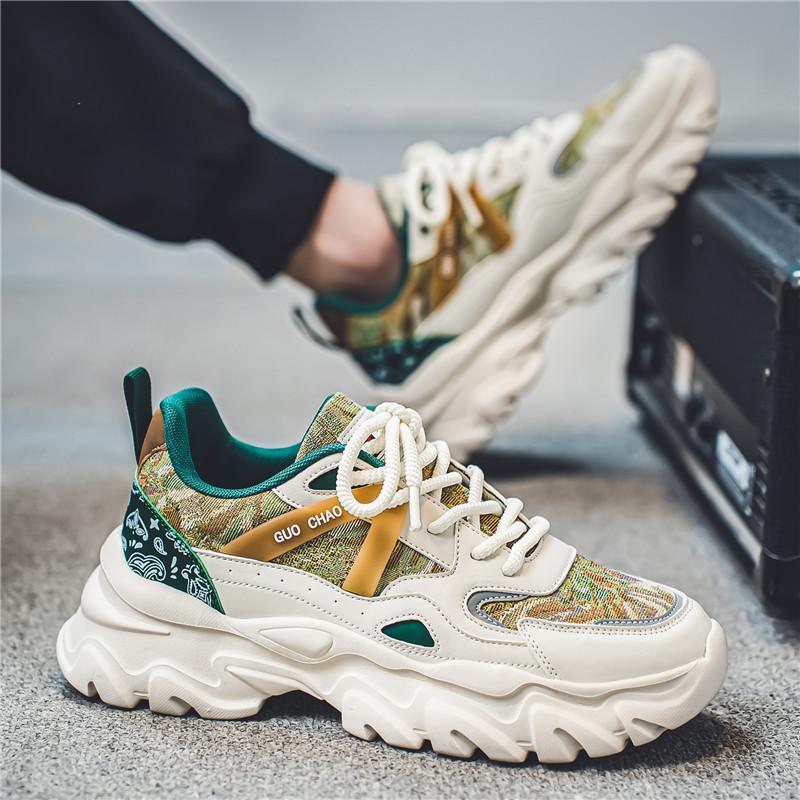 Mode Herren Sneaker Frühling Atmungsaktiv Komfort Mesh Laufschuhe Outdoor Rutschfest Abriebfest Trendy Walking Freizeitschuh