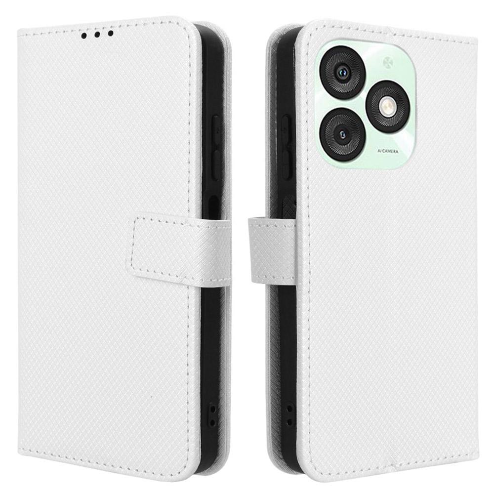For itel A50 Case Diamond Texture PU Leather Phone Cover
