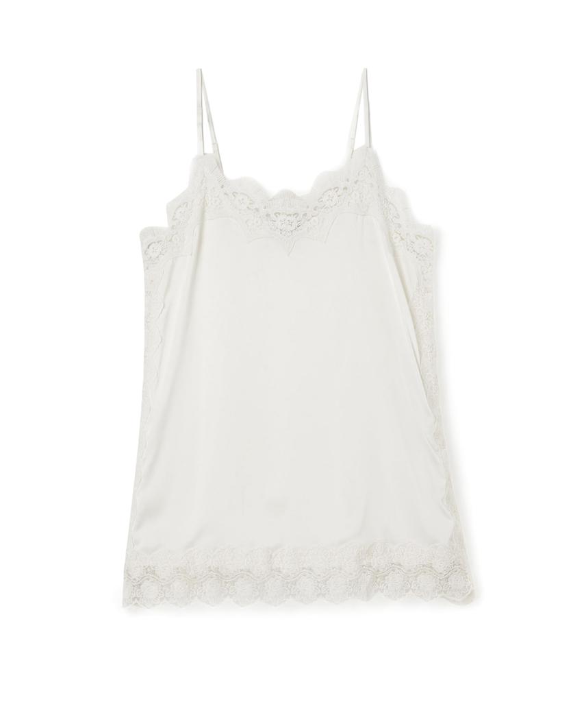 PENFIELD Lace Slit Slip Sleeveless Ivory_Fs2Ws34F