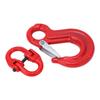 Slip Hook Eye Sling Heavy Duty 2T Bearing Trailer Lifting Chain Connector with 2 Ring Buckle