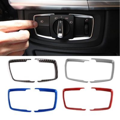 Car Headlight Switch Decorative Sequins Frame Trim Fit For BMW 1/2/3/4 Series F30 F34 F22 F32 F20 F21 X5 F15 X6 F16 Accessories