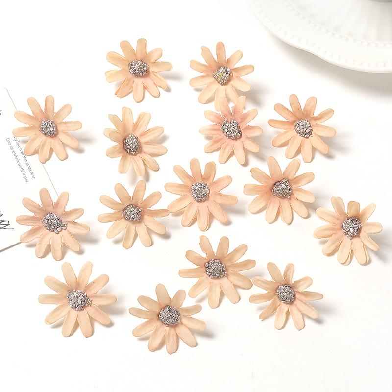 30/50Pieces 3cm Silk Rose Artificial Flowers Heads Fake Flowers for Home Decor Room Wedding Decoration DIY Garland Accessories