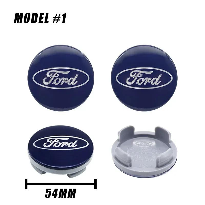 Car Sticker 2026 Ford 4pcs 54mm Car Wheel Center Caps Hubcap Car Rims Cover For Ford Focus Mk2 Mk3 Fiesta Mustang ST F-150 Monde