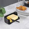 Food Grade Plastic Cheese Container Rotating Lid Butter Keeper Tray Cream Cheese Box Home