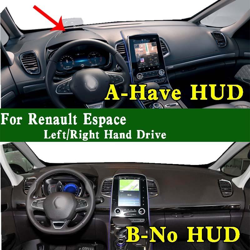 For Renault Espace V JR 2015-20 Dashmat Dashboard Cover trument Panel Sunscreen ulation Protective Pad Anti-Dirt Dash Mat