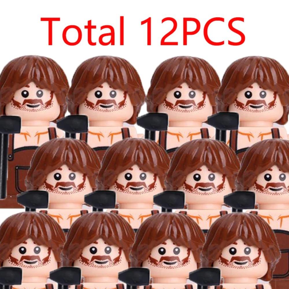 Medieval Military Building Blocks Solider Figures Gifts Weapons Shields Helmets Lionheart Teutonic Knights Militiaman Farmer MOC