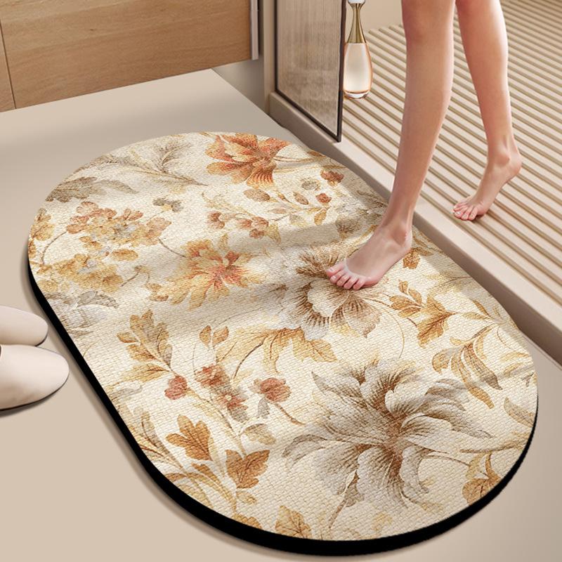 Anti-skid Mats for High-grade Sense Bathroom Bibulous Fast-drying Diatom Mud Mats for Bathroom