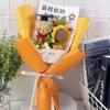 Lovely Bear Sunflower Flowers Crochet Sunflower Dr. Bear Flower Bouquet  Graduation Ceremony