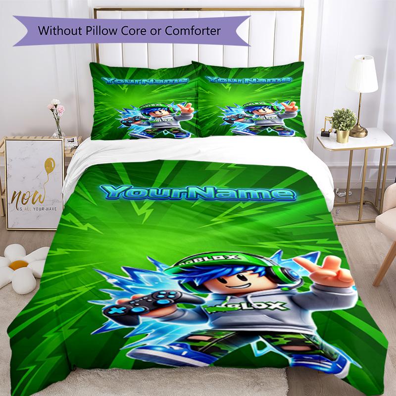 Roblox 86 Customize your name Bedding Set Breathable Duvet Cover with Pillowcases Home Decoration Birthday Gift