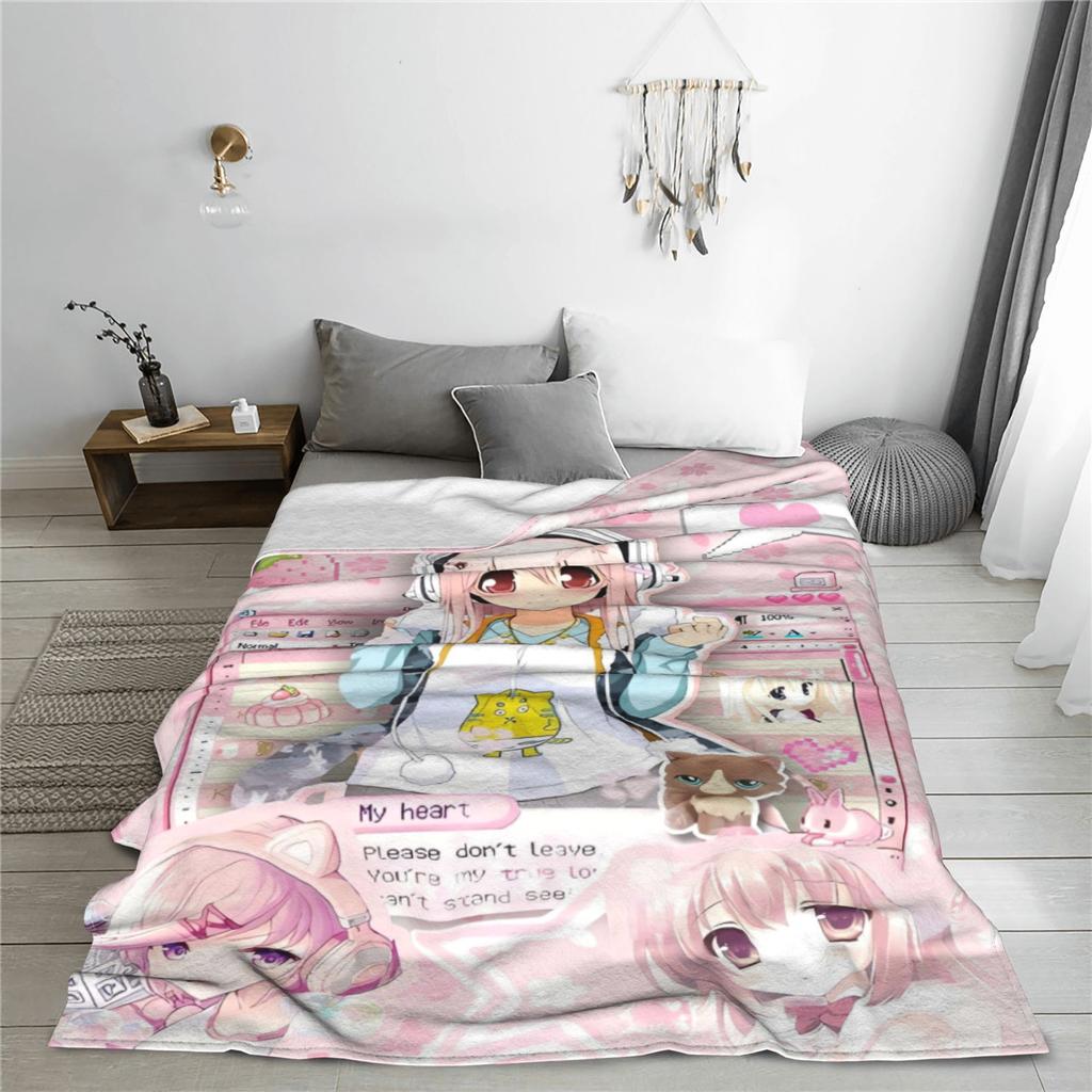 Japanese Sonico Blanket Quality Super Soft  Throw Blanket Winter Child Bedroom Fashion Bedspread