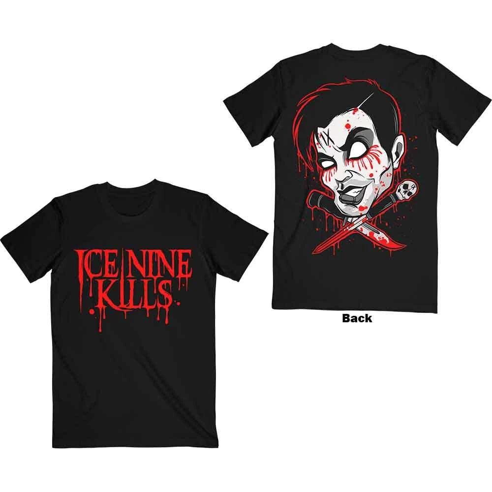Ice Nine Kills Merry Axemas Graphic Print Mens and Womens Loose Short Sleeved Tshirt for Casual Wear All Year Round Luxury S