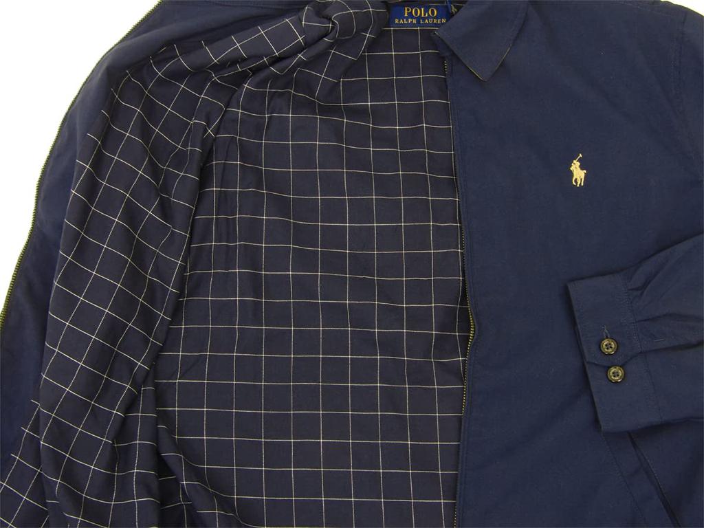 POLO RALPH LAUREN Windbreaker Swing Top Solid Color with Size Navy Men's Jacket, One-Pointed Design, XXL, (Product Number 0101004)