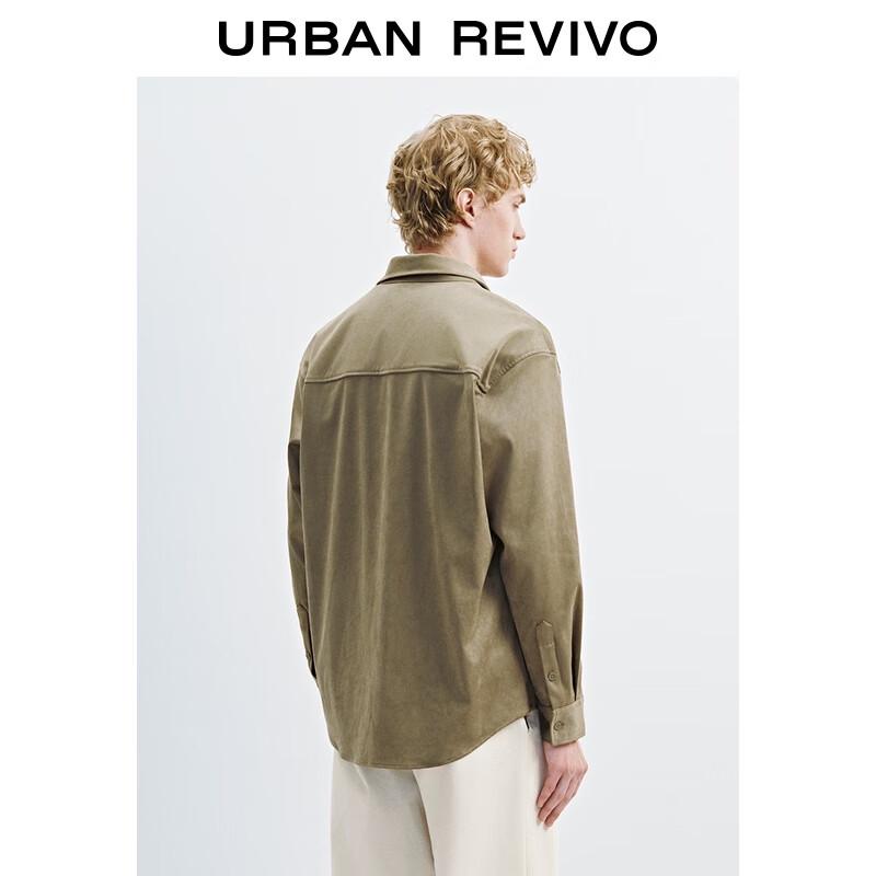 UR2025 Men's Loose Fit Long-Sleeve Button-Front Shirt