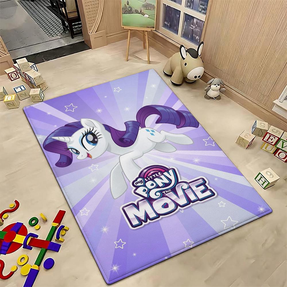 Magical Friendship Pony Gang Theme Rug Soft Nonslip Carpet For Bedroom Study Home Decor Holiday Gift
