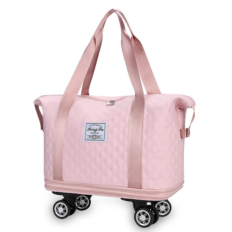 

Travel Bag Large Capacity Women s Super Large Lever Hand Putting on Poor Portable Storage Bag Sports Gym Bag Duffel Bag розовый