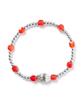 Polalita Silver Almond Orange Bracelet (Plt-Br-043_Or)
