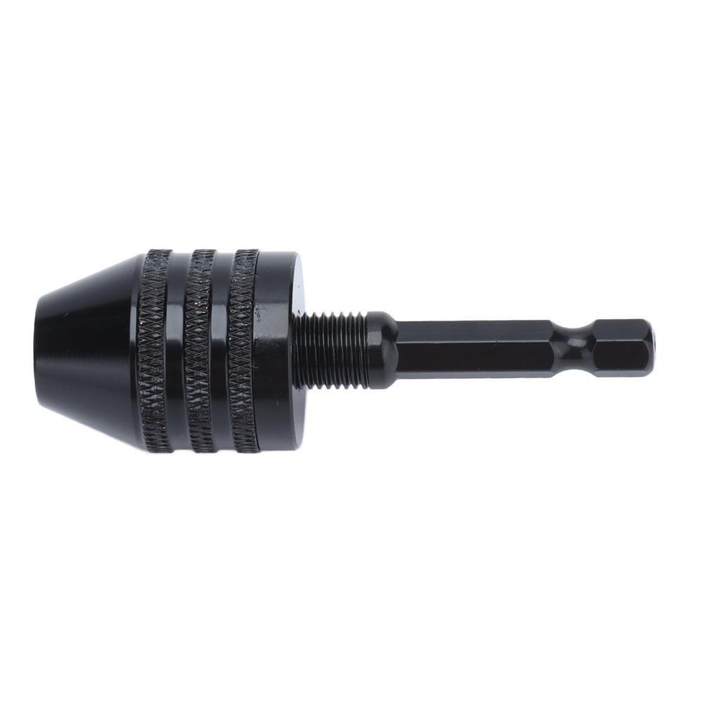Black Hex Shank Chuck 1/4 Inch Drill Bit Chuck Tool Keyless Drill Chuck  Grinding Machine