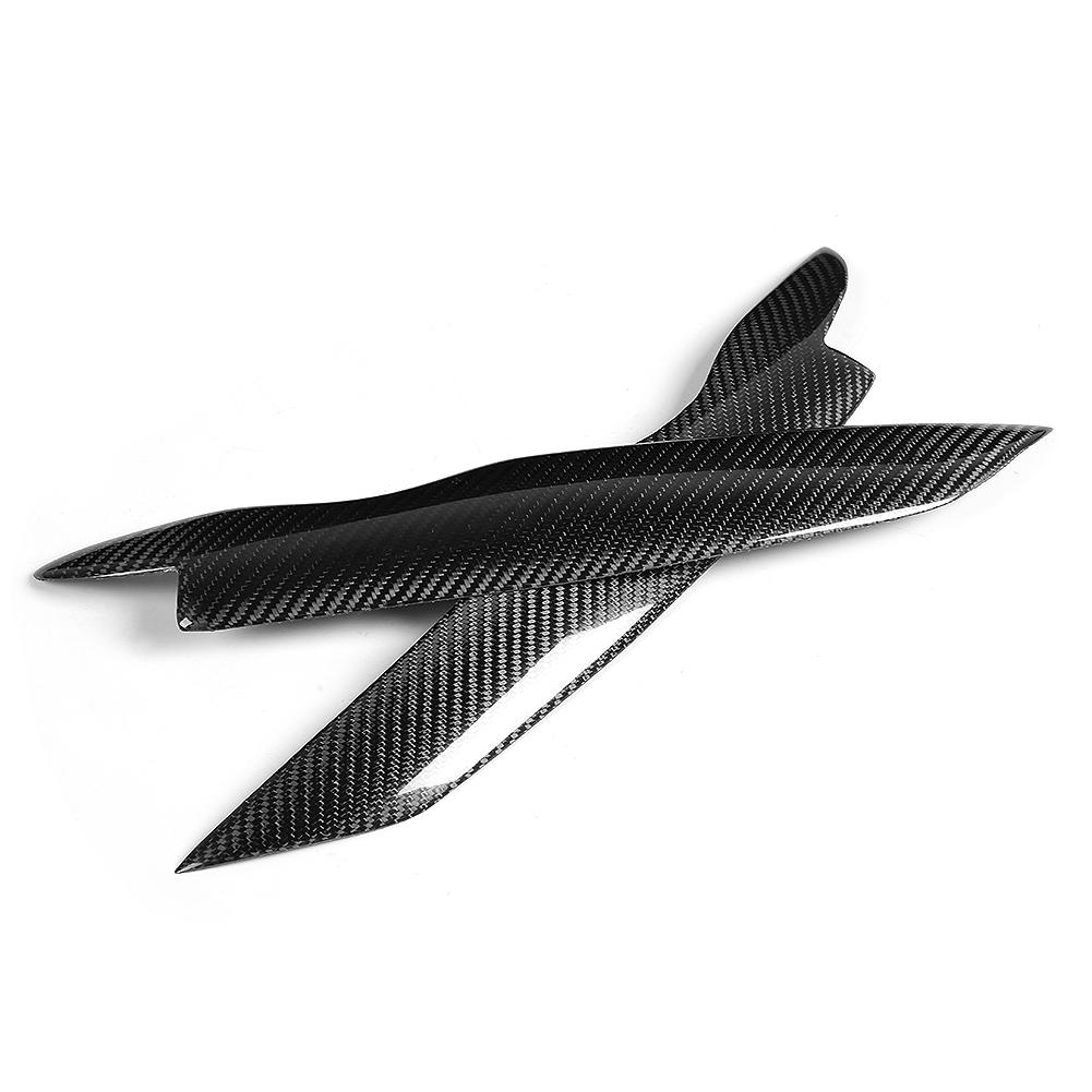 Pair Carbon Fiber Headlamp Eyebrow Sticker Decoration Trim