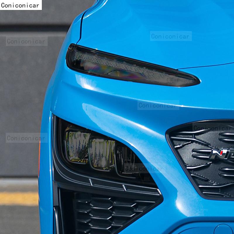 Für HYUNDAI KONA 2021 2022 Auto Scheinwerfer Schwarz TPU Schutzfolie Frontlicht Tönung Farbwechsel Aufkleber Zubehör